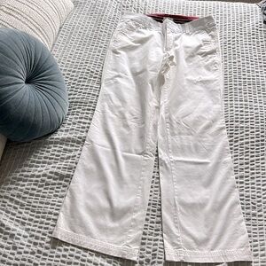 White wide leg pant